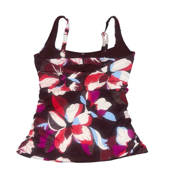 Athleta Square Neck Bra Cup Tankini 36D/DD Hero Bloom Floral Underwire Support - Picture 4 of 10